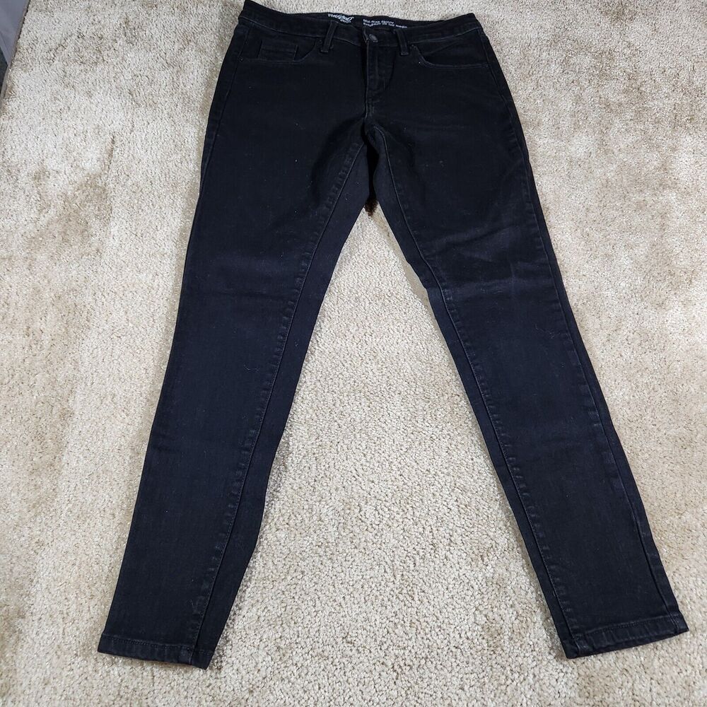 Mossimo Women Jeans Black Tag Size 6 S (30x28) Mid Rise Skinny Stretch Denim